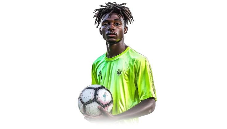 Joueur de football avec ballon