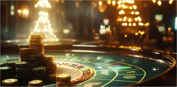 Roulette avec jetons colorés